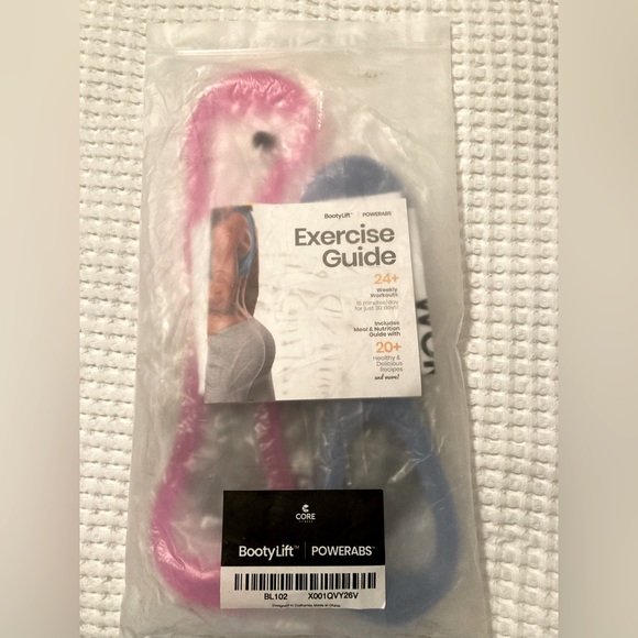 Core Fitness - BootyLift and PowerAbs Exercise Bands and Slide. NWOT - Picture 3 of 3